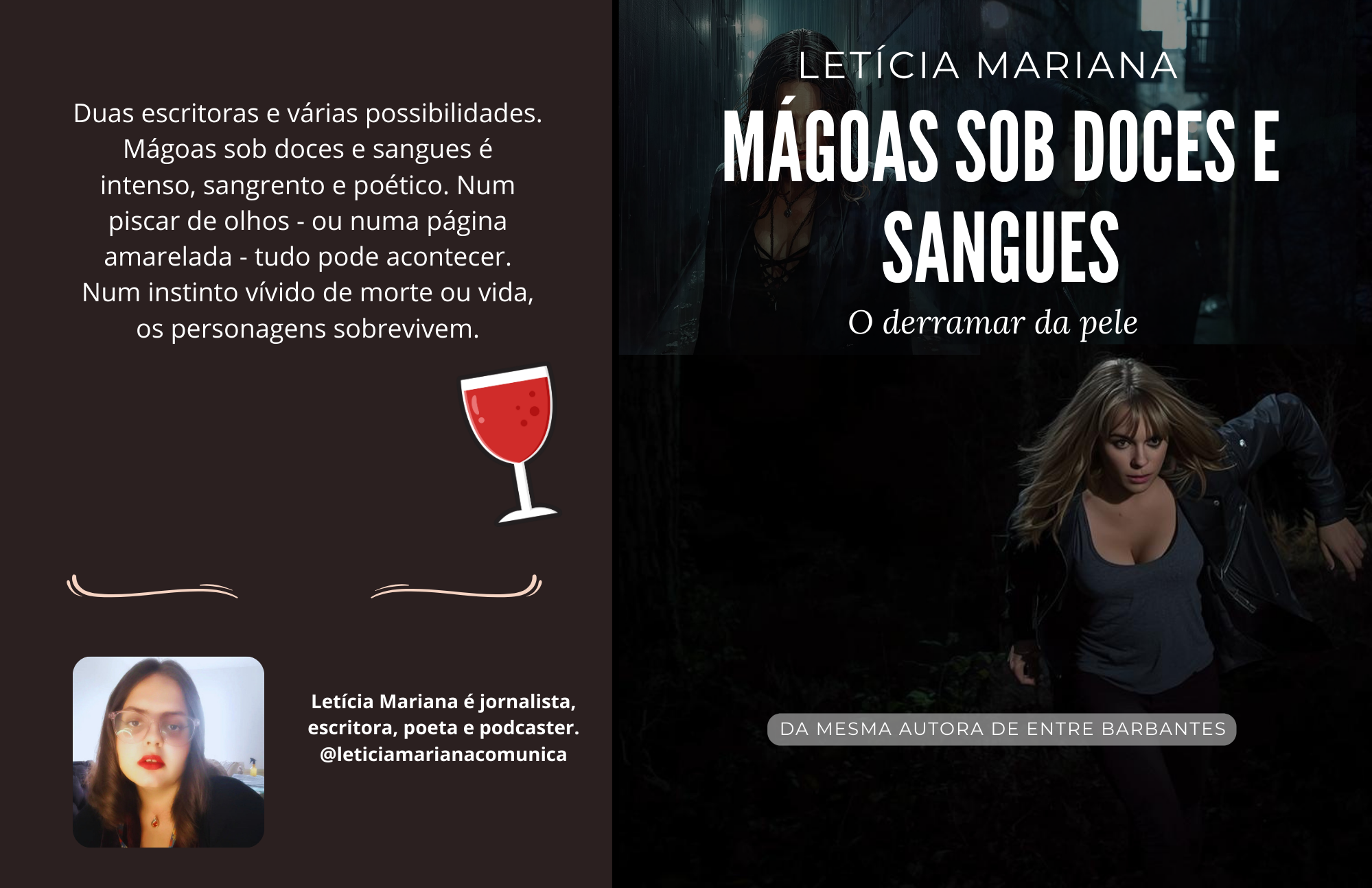 Capa e contracapa Mágoas sob doces e sangues